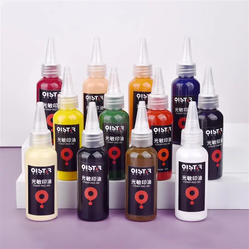 Stamp refill ink 50ml Inkpad Refill Ink Rubber Stamp Oil Inking Photosensitive Seal Stamping Refill Ink For Office School Seal Supplies