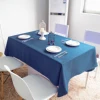 Home solid color polyester fabric thickened royal blue tablecloth Plain picnic party table cloth 1