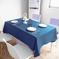 Home solid color polyester fabric thickened royal blue tablecloth Plain picnic party table cloth 1