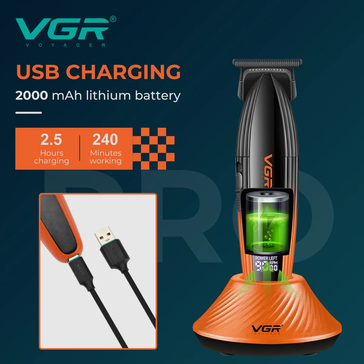 VGR الراقية مقص الشعر الكهربائية 9000 دورة في الدق...