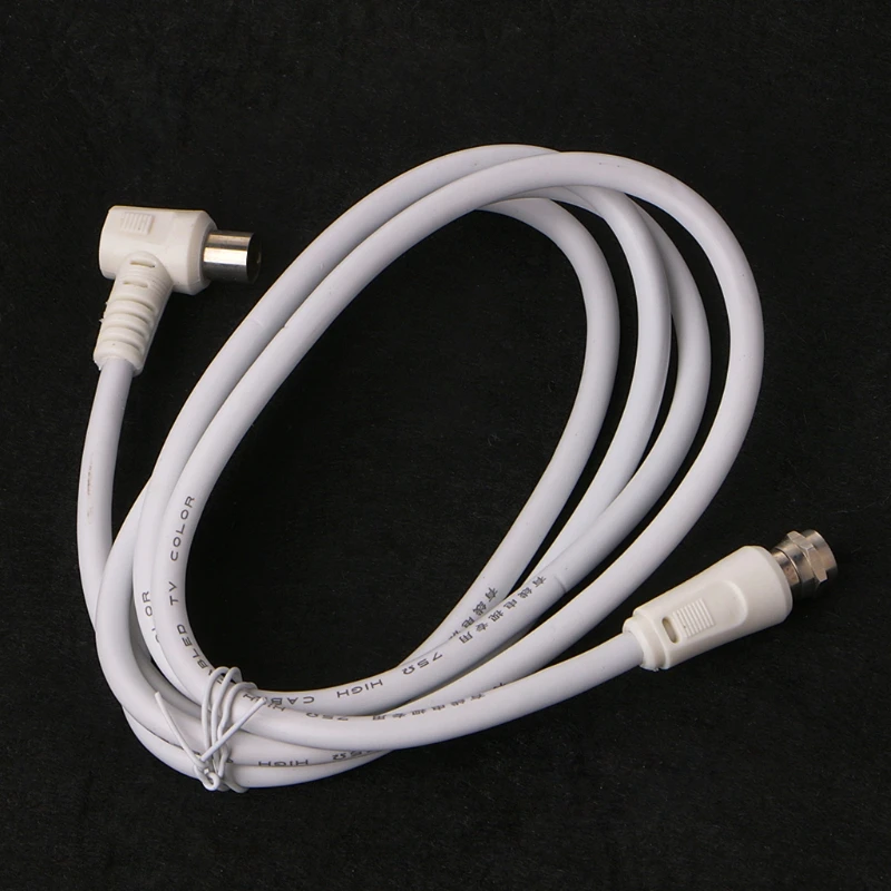 Cable de antena de TV macho / hembra de 9,5 mm, 3 m de LinQ - Blanco - Spain