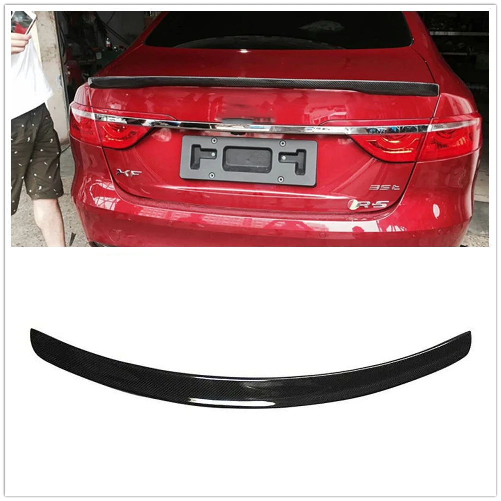 

Trunk Lid Rear Spoiler Wing For Jaguar XF X260 Sedan 4-Door 2016-2018 Real Carbon Fiber Tailgate Flap Lip Decklid Splitter Trim