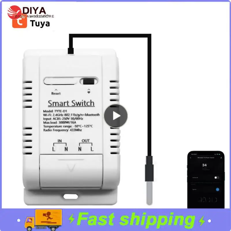 

Умный термостат Tuya с Wi-Fi, 16 А, 3000 Вт