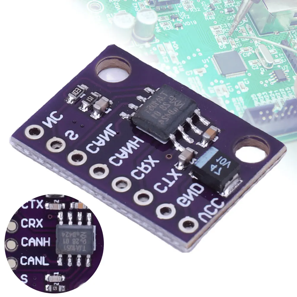TJA1051 CAN Transceiver Module 1Mbit/s CAN Transceiver Breakout Board 3V- 5V Low Power High Speed CAN Transceiver