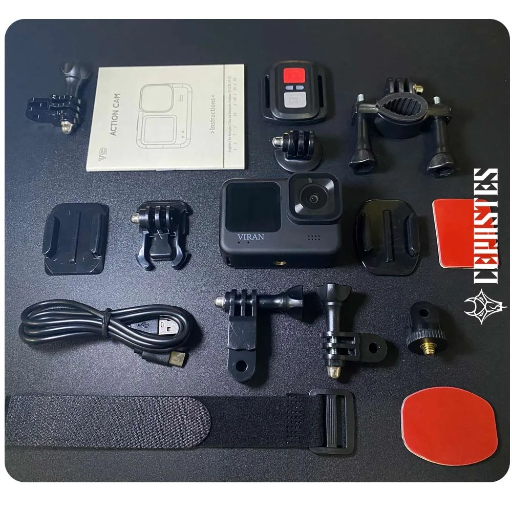 VIRAN 4K60FPS WiFi Anti-shake Action Camera V9 With Remote Control