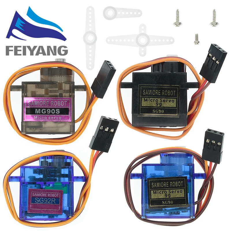 100PCS Rc Mini Micro 9g Servo MG SG90 SG92R RC 250 450 Hubschrauber Flugzeug Flugzeug Auto Boot