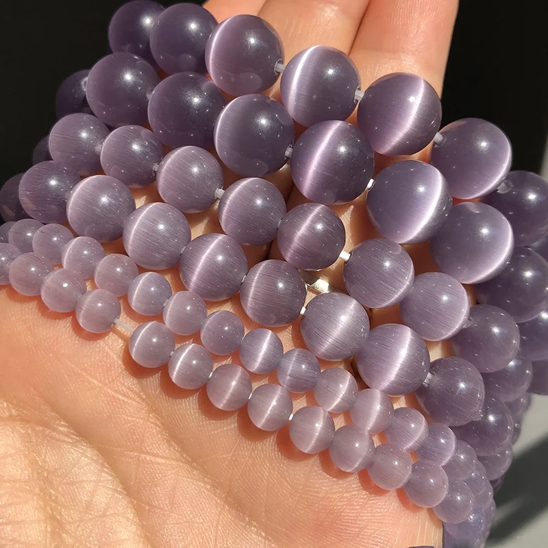 Perles œil De Chat Orange 10 Mm - Lot De 35 Pièces Pour Fabrication De Bijoux DIY (colliers, Bracelets, Etc.)