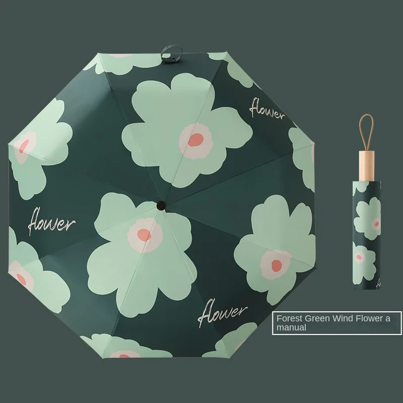 Umbrellas  Anti-UV Sun Umbrellas Sunshades Folding Umbrellas Small Fresh Vinyl Umbrellas Rain or Shine Umbrellas