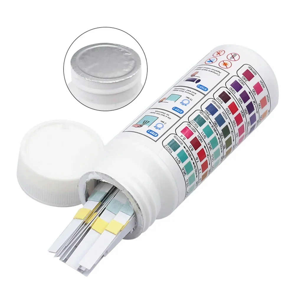 7 in 1 Test Strips For Aquarium/Fish Tank/Swimming Pool/Spa Water Quality 50 Pcs 100 Pcs Chlorine/PH/Bromine Measure Paper