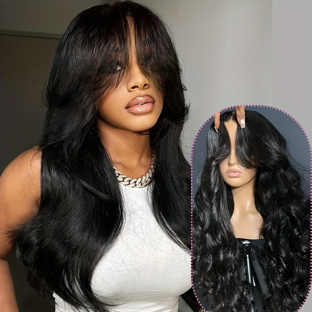 Ready To Go Put On and Go Glueless Body Wave 13 * 4 HD Lace Human Wig for Women 16-42 Inches, 13*6&5*5 Glueless Natural Color 1
