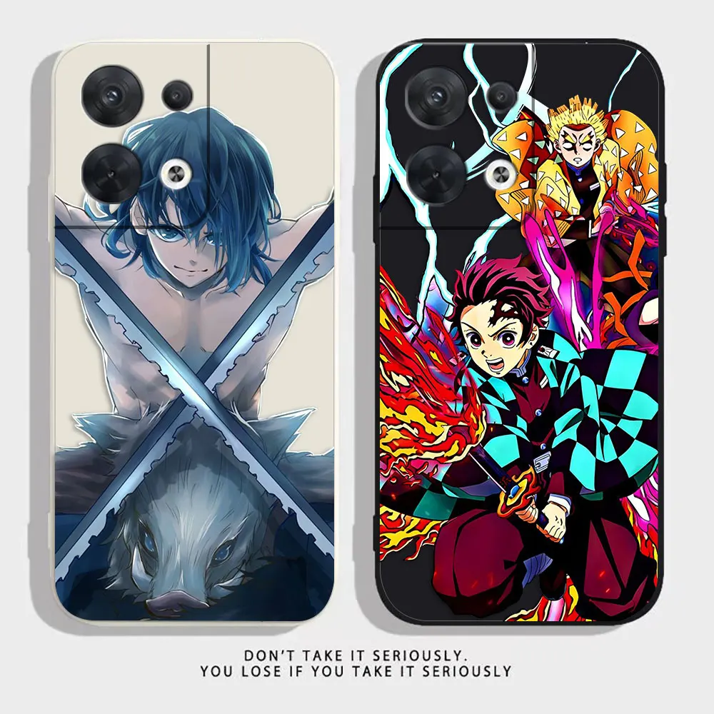 

Anime Demon Slayer Tanjirou Phone Case For OPPO RENO 8 7 9 6 7SE 5 4 4SE 4 3 4G 5G PRO PLUS Colour Simple Case Funda Shell Capa