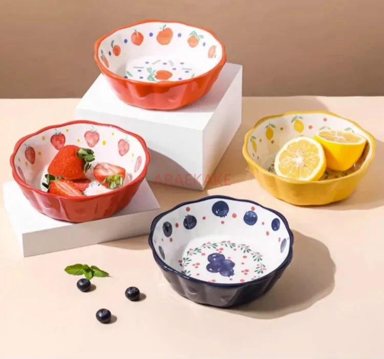 Bowl, Cute Salad, Fruit Bowl, Plate, Ceramic Oven Special Bowl