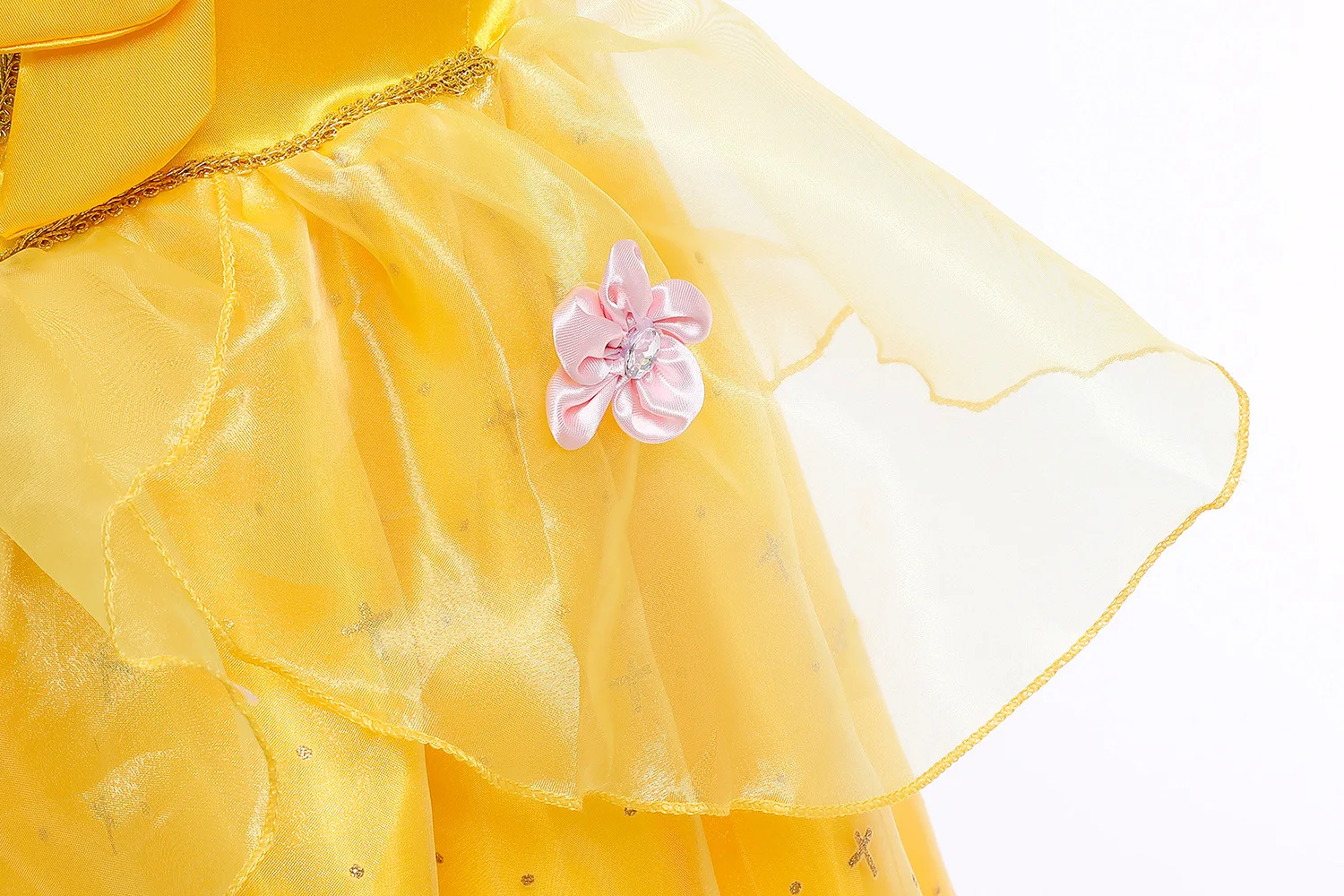 Princess Costume Girl Kids Floral Ball Gown Cosplay Party Clothing Belle