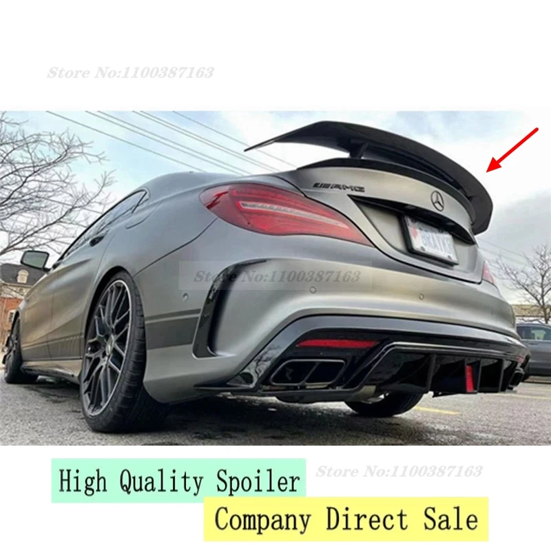 

GT Spoiler For Mercedes CLA Wing CLA45 W117 C117 Matt Carbon Fiber Rear Trunk Lid Spoiler CLA180 CLA200 CLA250 CLA260 2013 ON