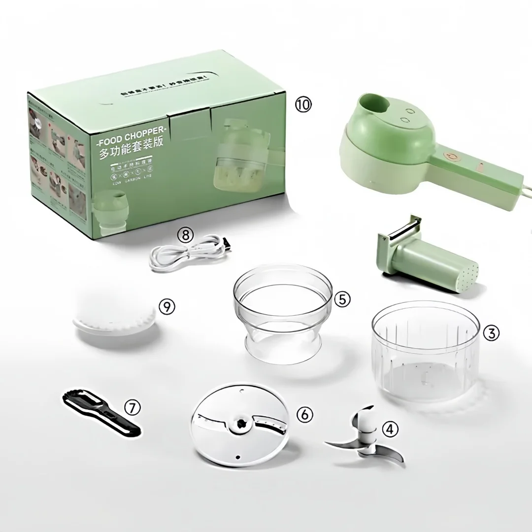 Electric Food Processor Wireless Charging Cutting Vegetables Minced Meat for Household Handheld Tool Complementary Food Machine