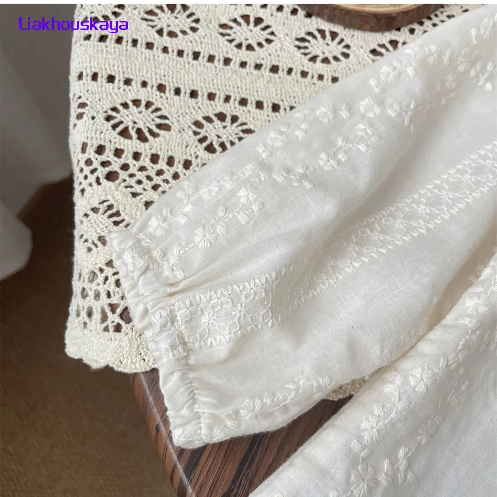  소녀 카디건 0-24M 레이스 칼라 니트 스웨터   공주 탑 버튼 다운 소프트 니트웨어 겉옷