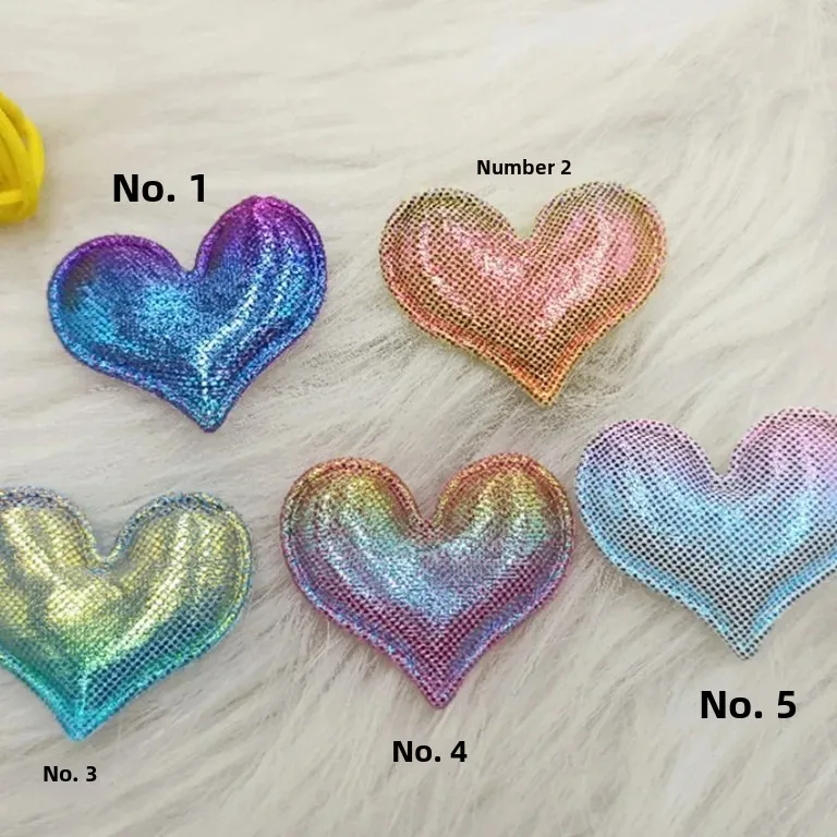Handmade DIY Korean Style Hair Accessories Colorful Heart Shaped Children's Headwear Clips Gift Cake Decoration Parts