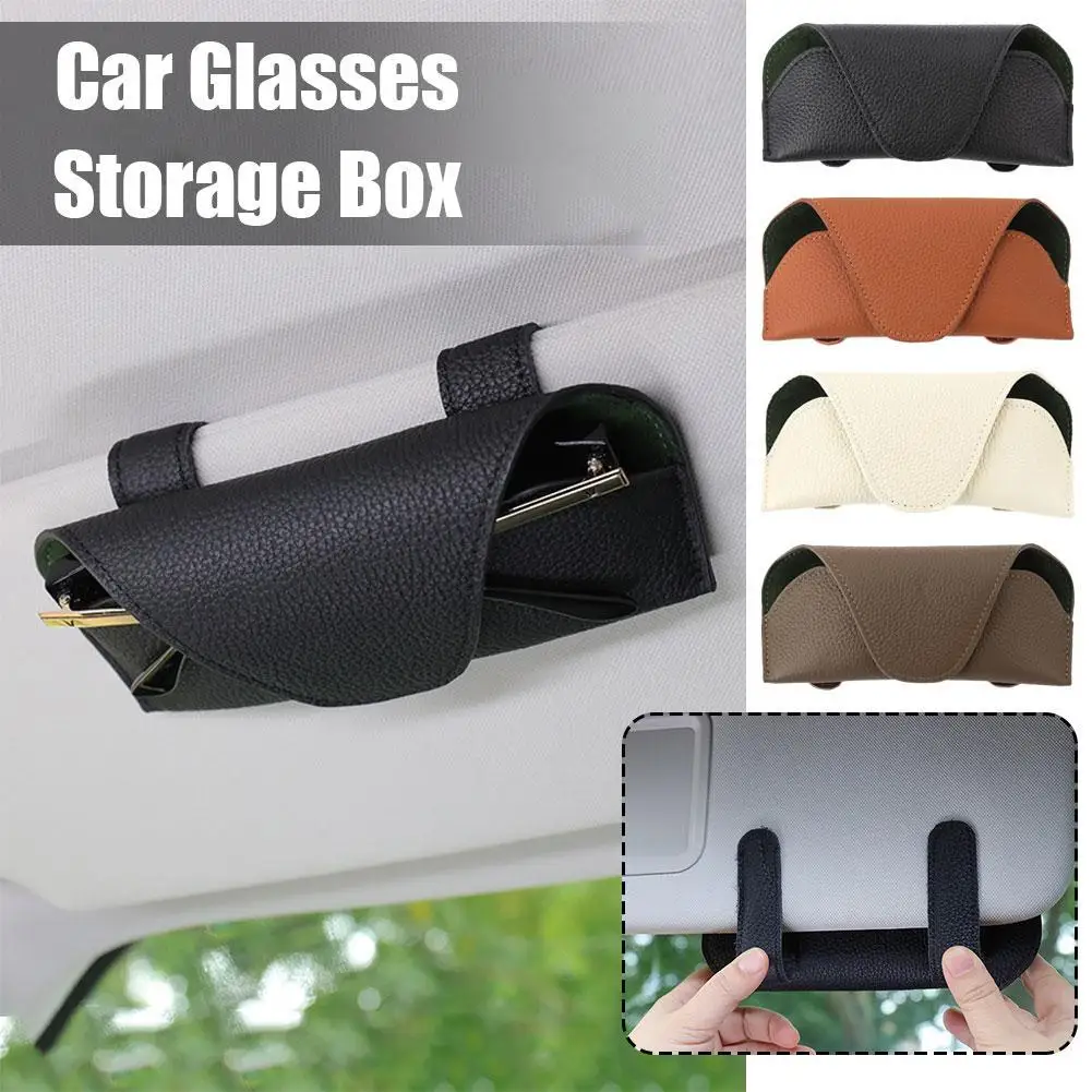 

Car Glasses Case Auto Sun Visor Glasses Holder Sunglasses Clip Card Ticket Holder Multi-Function Automobile Accessories Storage