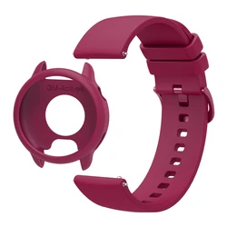 Silicone Replacement Wristband Strap and Protective Cover Set (Wine)