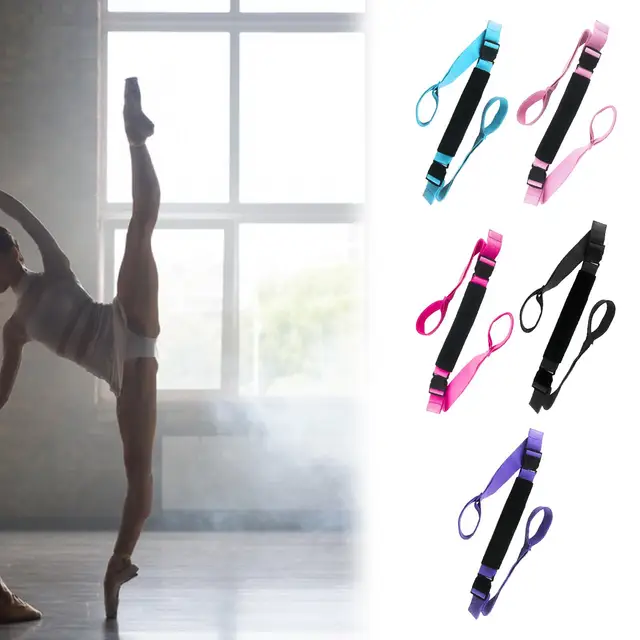 Elastic Yoga Belt Adjustable Stretch Band Pilates Straps Flexibility Trainer for Home Gym Dance Workout