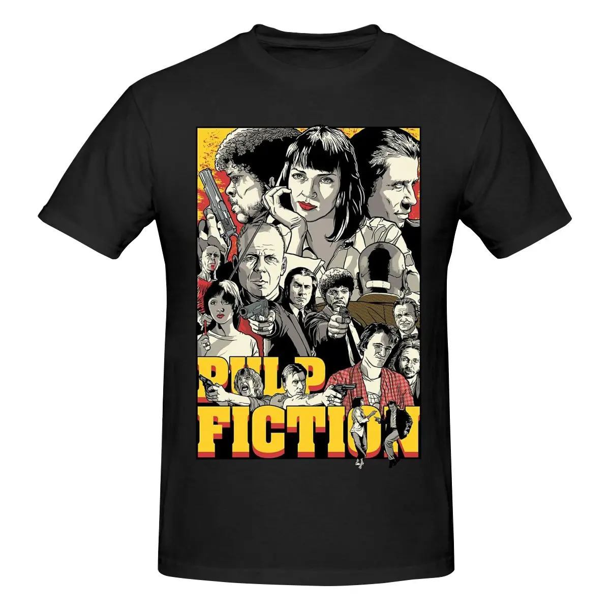 

Pulp Fiction T Shirt Cotton Short Sleeve Men T Shirt