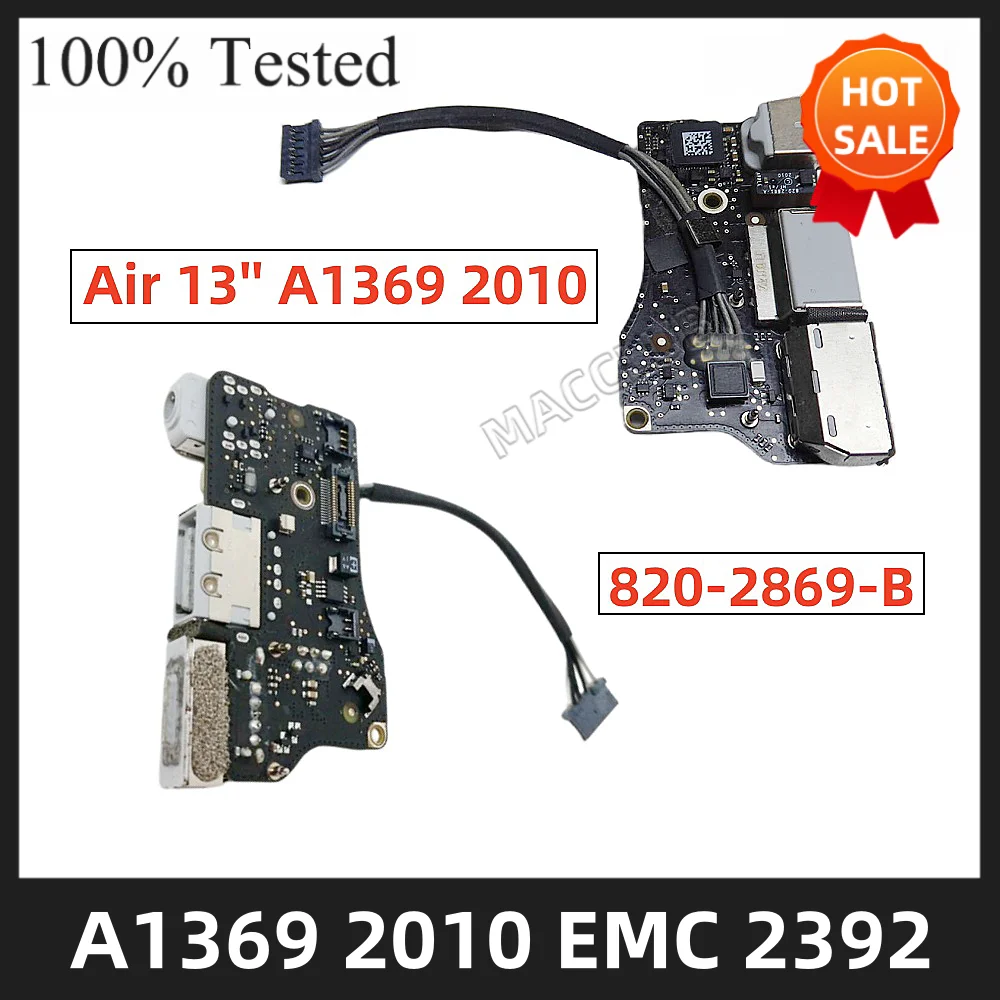661-5792 I/O Audio Usb Magsafe Board Per Macbook Air 13 "A1369 2010 Emc 2392 Muslimafsafe Dc Jack Board