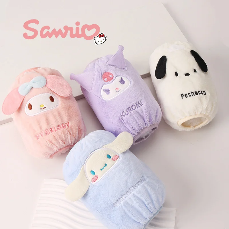 

Sanrio аниме Kuromi Cinnamoroll Mymelody почтовый Детский плюшевый мультяшный нарукавник зимний теплый и не обрастающий рукав голова подарок