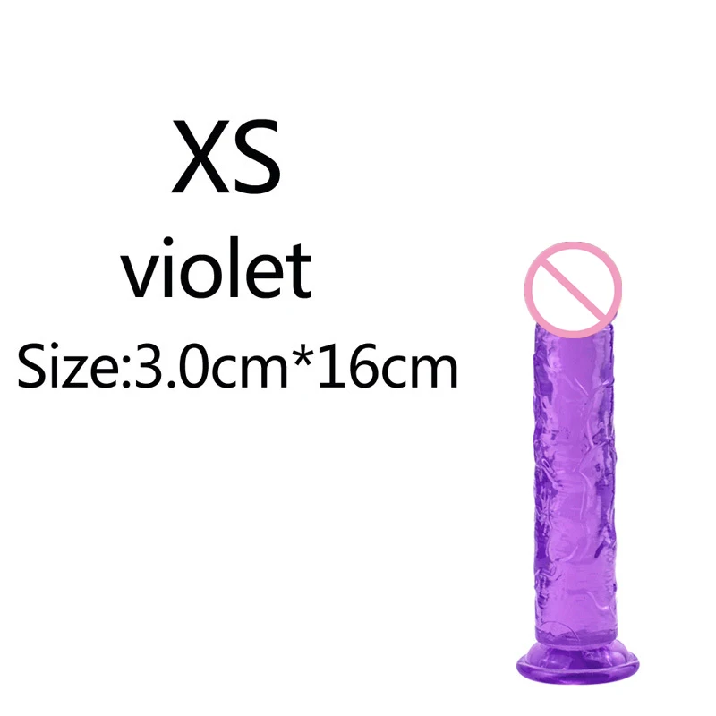 Cheap 6 Sizes Small Transparent Dildo Suction Cup Jelly Dick Women Erotic Anal Sex Toys Soft Adult Vaginal Masturbator Big Penis