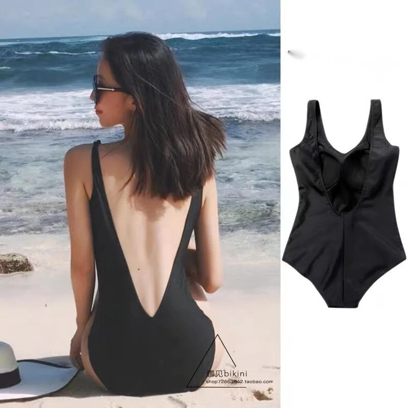 

Women Printed One Piece Swimwear Sexy Backless Swimsuit V Neck Summer Beach Wear Slimming Bathing Suit
