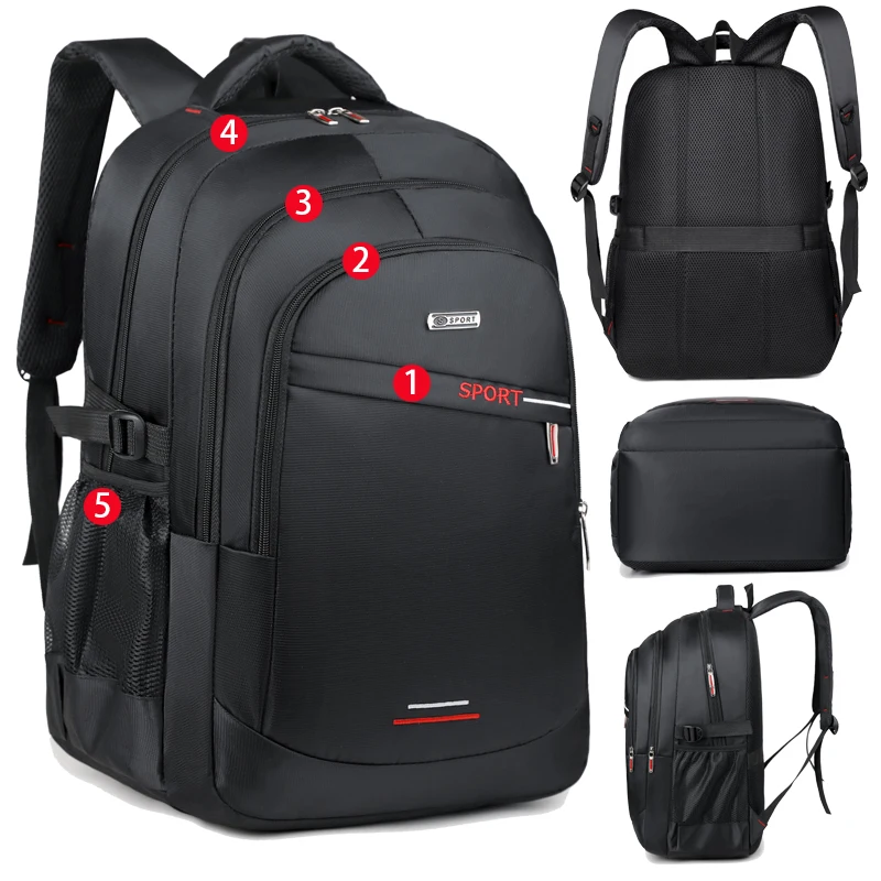 5-layer men's backpack - durable, waterproof, multifunctional design, with bottle strap - perfect for outdoor activities, busine