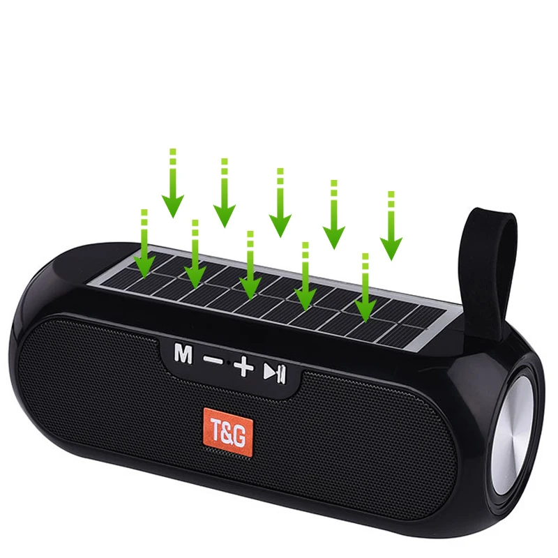 Solar charging Bluetooth Speaker Portable Column Wireless Stereo Music Box Loudspeaker Outdoor Waterproof altavoces