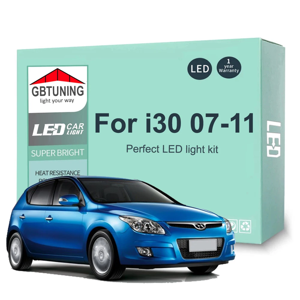 Pack ampoules LED H7 HYUNDAI i30 I 3/5 portes (FD) 10.2007 - 11.2011 - LED 72W Blanc