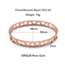  2022 New Trendy Chain Shape Bangles Classic Stainless Steel 6mm Width 18 K Metal Bracelets For Women Jewelry Female Girls Gift 