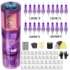 Tattoo Kit POSEIDON High Power Tattoo Pen Kit For Permanent Makeup Tattoo Machine Kit Hot Purple Tattoo Power Supply Tattoo Gun 1
