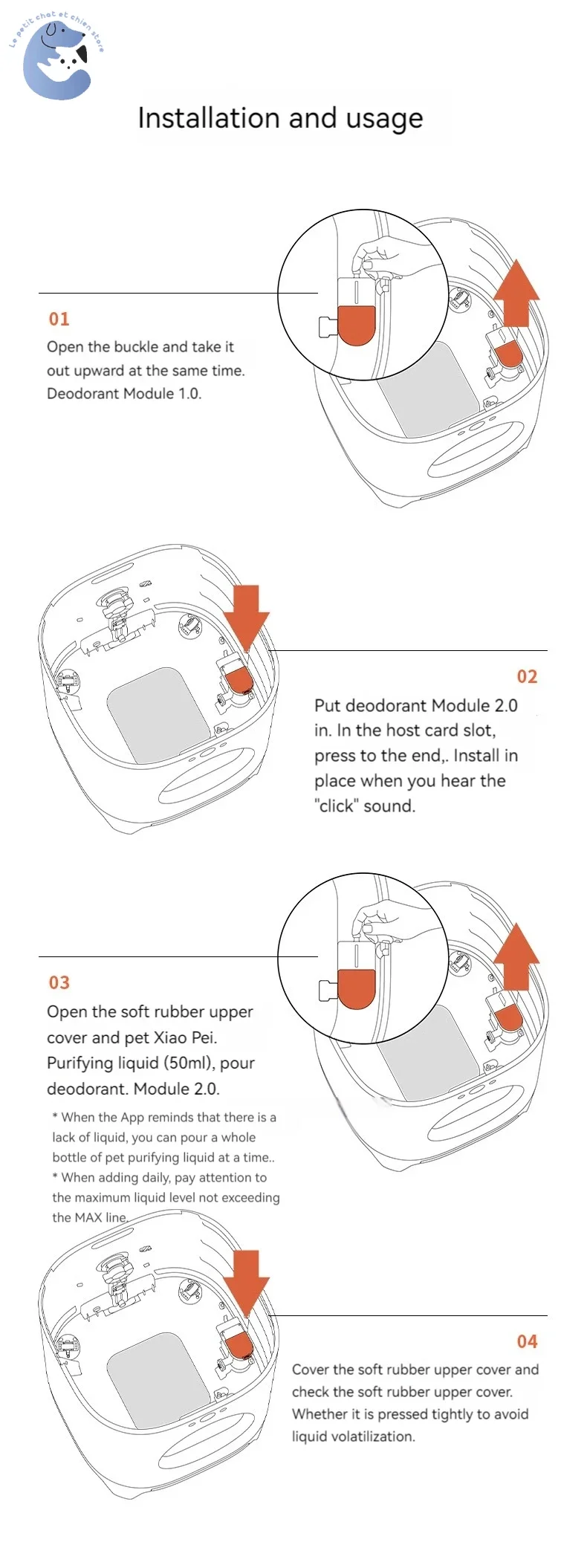 Accessori di ricambio per il modulo di deodorizzazione dedicato per la toilette automatica per gatti Petkit Pure X, versione aggiornata 2.0. - immagine 5