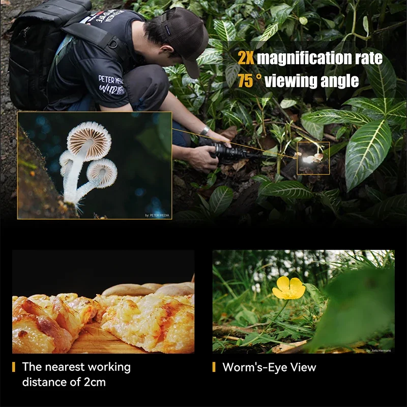 AstrHori 28mm F13 II 2X 매크로 프로브 렌즈 90도 회전 프로브 및 360도 회전 베이스 ( E, 캐논 EF, 캐논 RF, 니콘 Z 호환) ?