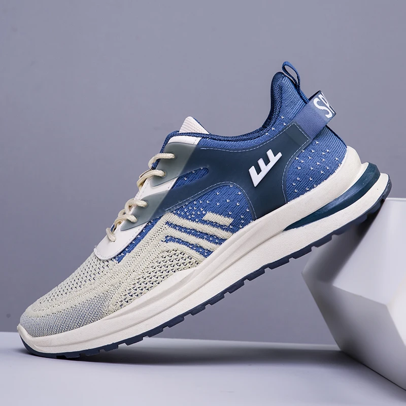 

Cushioning Outdoor Running Shoes for Men Non-slip Sport Male Shoe Designer Mesh Sneakers Lace-Up Male Outdoor Sports Tennis Shoe