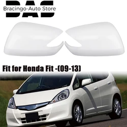 Fit For Honda Fit Jazz GE6 GE8 2009-2013 Side Wing Rearview Mirror Cover Cap With Signal Lamp Hole Car External Trim Accessories