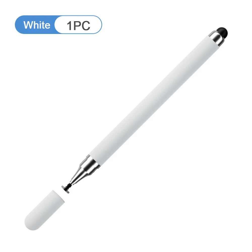 1/2 יחידות עט סטיילוס אוניברסלי 2 ב-1 עבור טאבלט מובייל אנדרואיד אייפון אייפד אביזרים ציור טאבלט מסך מגע קפסיטיבי