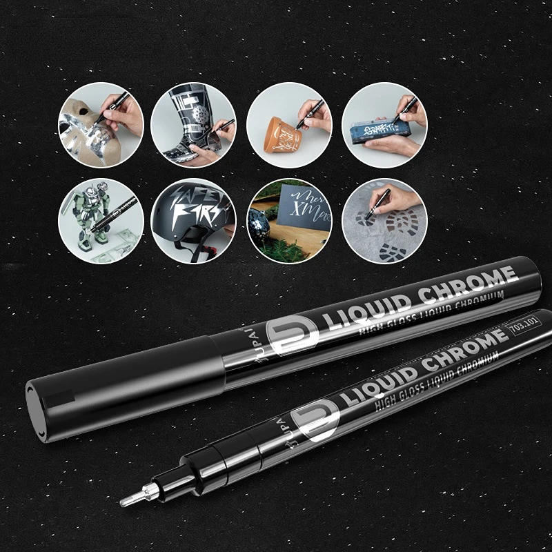 Paint Marker Pen Mirror Marker Pens Art Marker Pen Paint Pen Marker Pens Mirror Chrome Silver Metal DIY Tire Plastic Model
