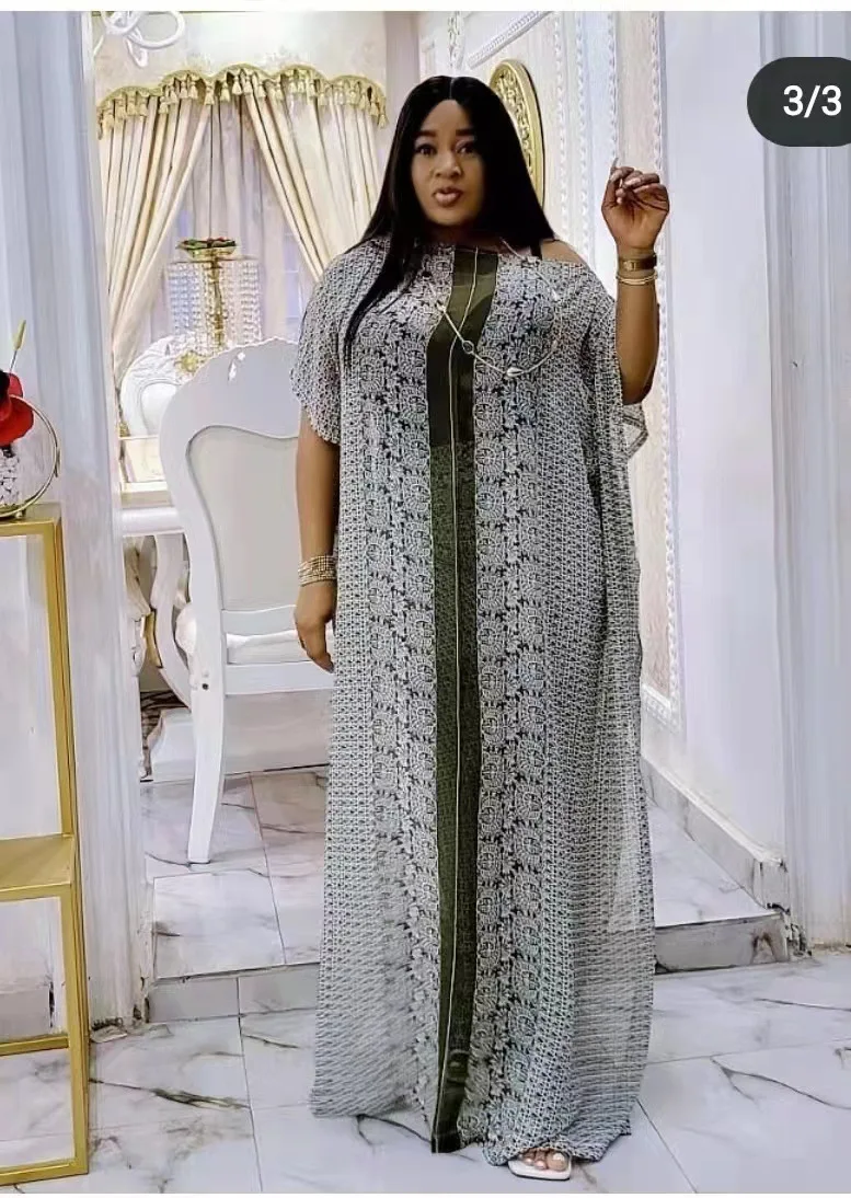 Boubou Africain Femme 2022 African Print Dashiki Clothes Plus Size Women Dress Batwing Sleeve Ankara Dresses Lady Party Dress african wear for women