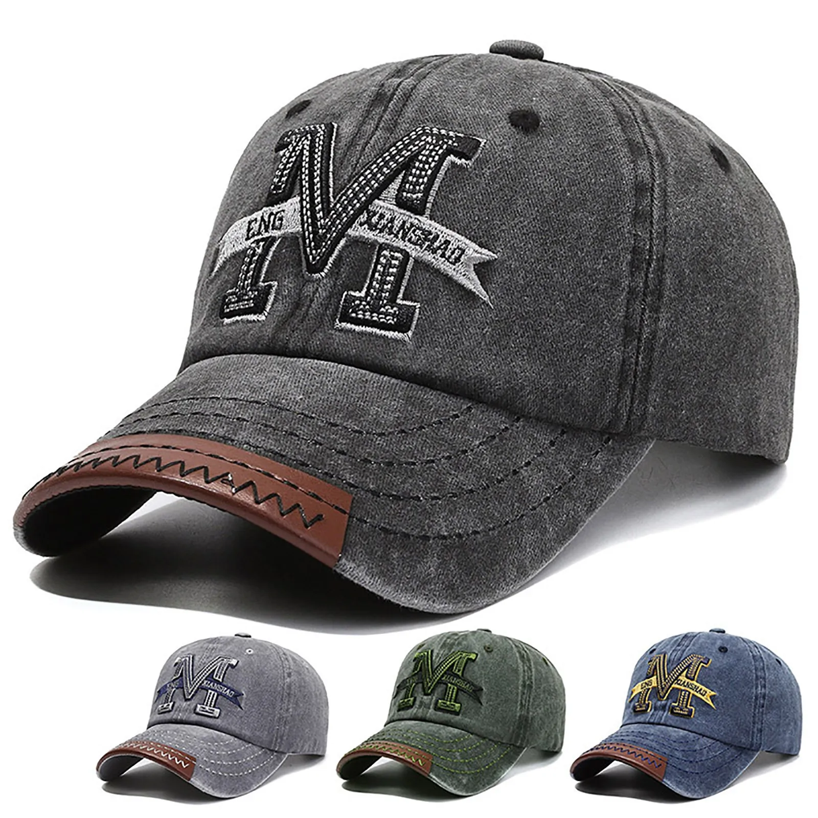 Baseball cap Denim Baseball Cap Men Women Embroidery Letter Jeans Hat Casquette Summer Sports Hip Hop Cap Gorras Unisex hats gorras hombre