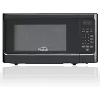 Countertop Microwave Oven 1.1 Cu.Ft/1000W 6 Cooking Programs LED Lighting Push Button Black Kitchen Electric Microvawe Home 1