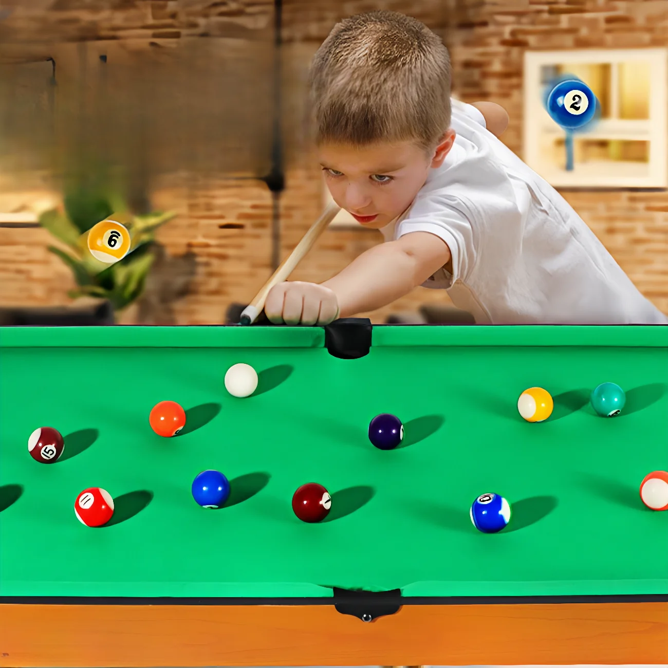 Premium 16 Colored Pool Balls Set for Children's Billiards Table - 25.2mm - Finely Crafted with Superior Materials