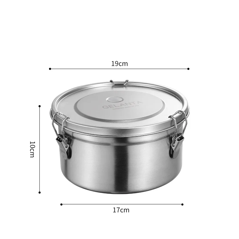 Description Picture 3 of item304 Stainless Steel Microwave Lunch Box Office Thermal Lunchbox Anti-leak Bento Boxs Food Fruits Snacks Fresh-keeping Picnic Box