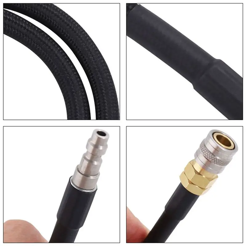 2X 에어소프트 HPA SLP FLEX 에어 호스 원격 라인(미국)포스터 QD 40인치 저압 MAX 300 PSI 포함