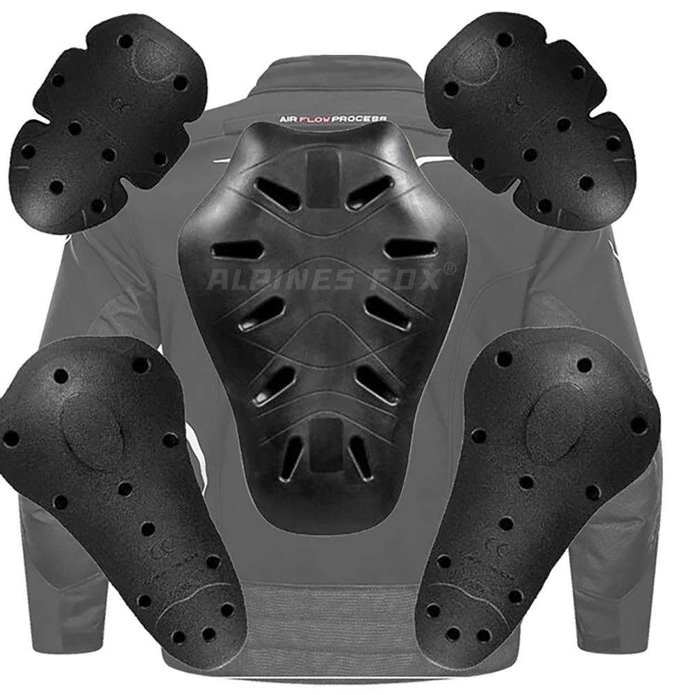Motorcycle Protective Gear 5Pcs Padding Protector Body Armor Motobike Motor Jacket