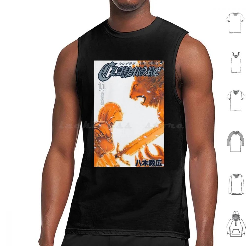 Claymore Canotte Stampa Cotone Anime Manga Claymore Clare Sword Donna Girl Lion Demon Claws Cover Africa