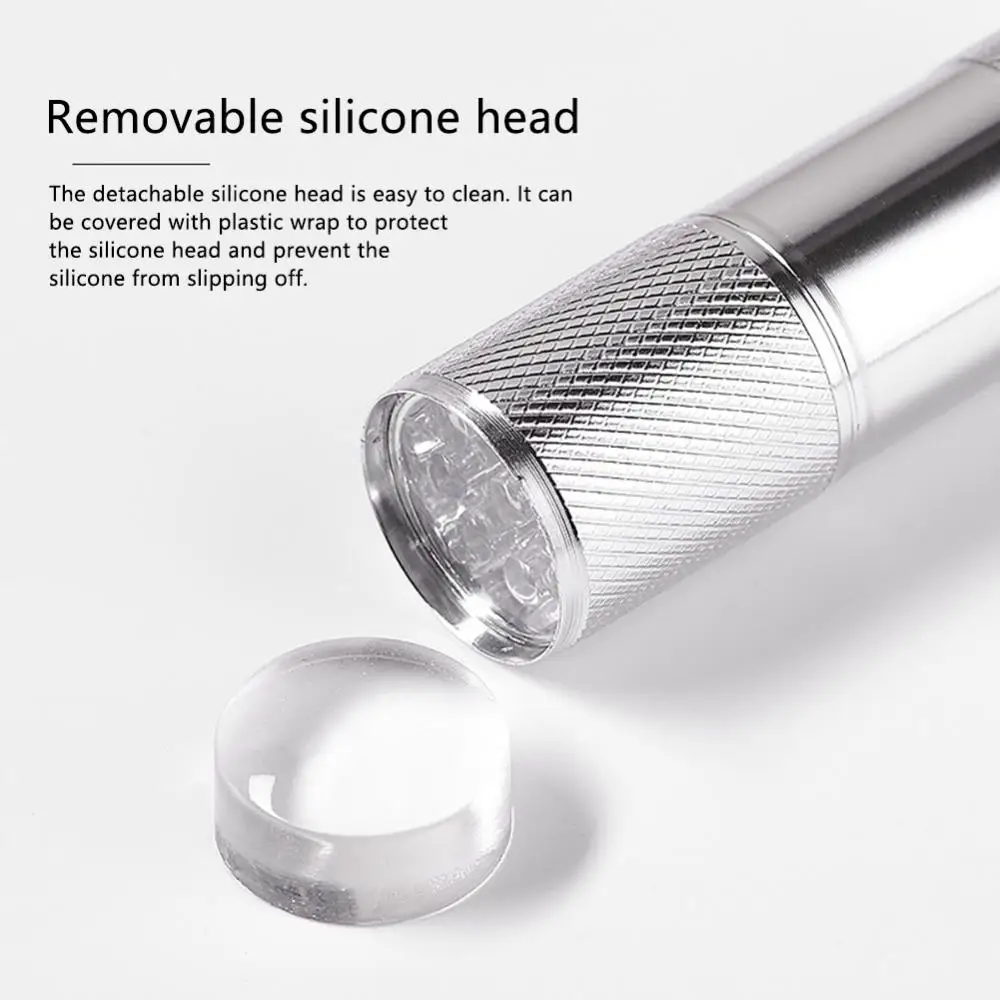 네일 아트 UV 미니 손전등 스탬퍼 포함, 휴대용 실리콘 핸드 헬드 LED 라이트, 손톱 광택제 건조기, 빠른 매니큐어 램프, 1  20 개