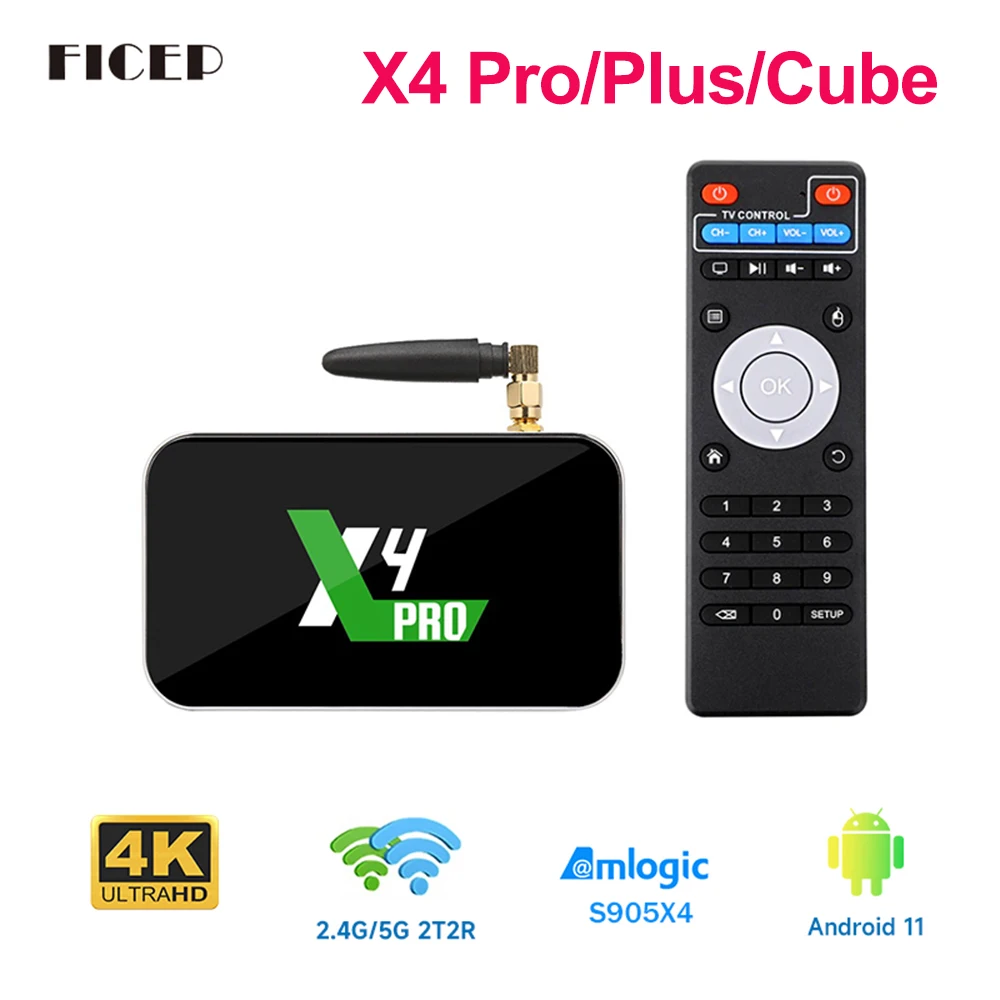 2022 Ugoos X4 Pro TV BOX Android 11 Smart TV Box S905X4 DDR4 4GB 32GB ...